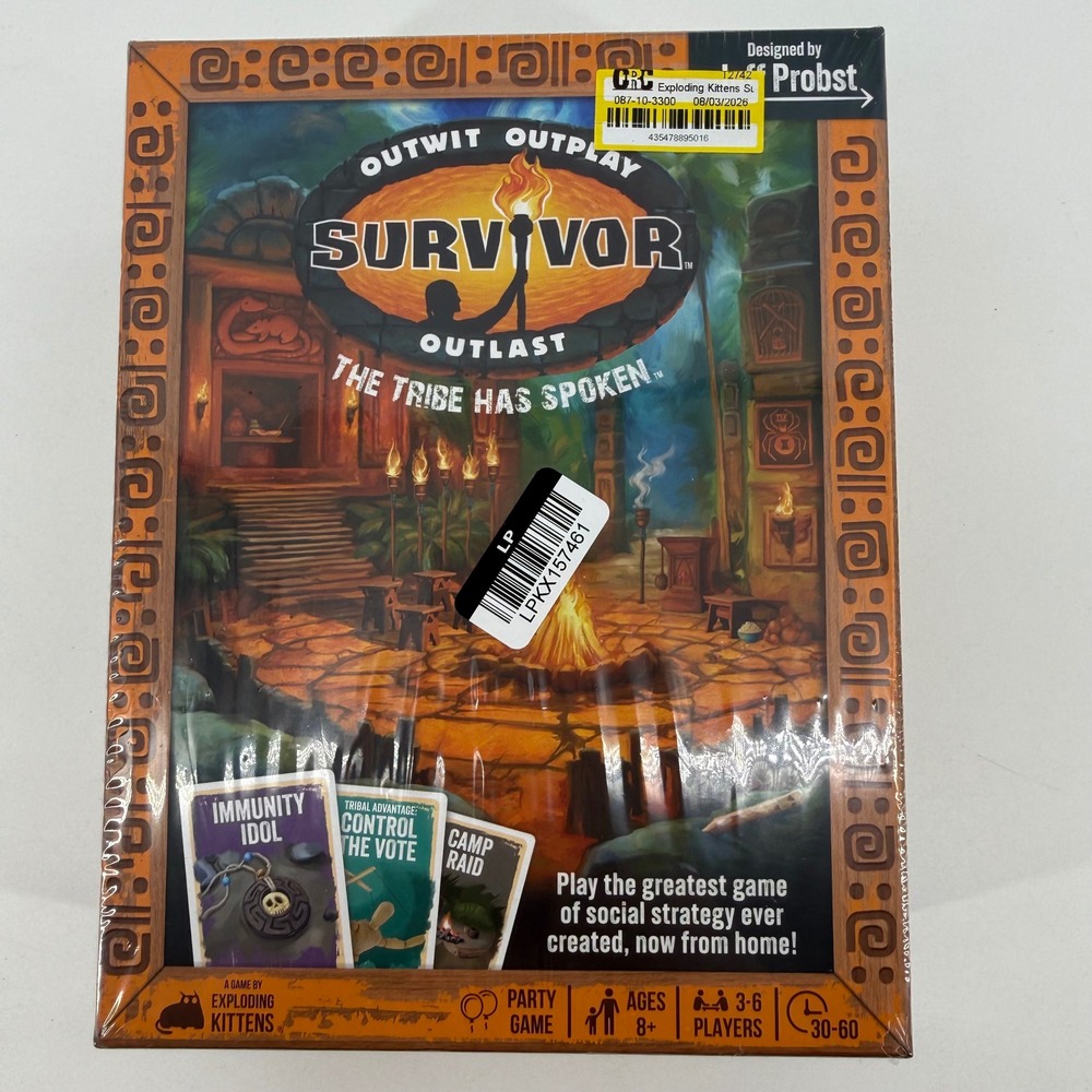 Survivor The Tribe Has Spoken Card Game Exploding Kittens Jeff Probst New Sealed